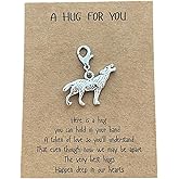 AMOBESTER Wolf Clip on Charms Zipper Pull Wild Animal Charms for Bracelet Necklace