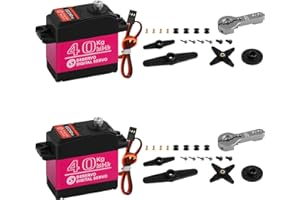 HOOYIJ 2 Pack High Torque 40KG Digital Servo, DS3240MG Full Metal Stainless Steel Gear Waterproof Steering RC Servo, for 1/8 