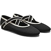 VIVAIA Nia Women’s Mary Jane Flats Shoe with Cross-Strap Style Almond Toe Comfortable Ballet Flats for Casual Daily Wear