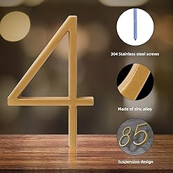 Floating House Number Modern House Numbers 5