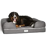 PetFusion Ultimate Orthopedic Dog Bed | Solid CertiPUR-US Memory Foam | Multiple Sizes/Colors, Medium Firmness Bolster, Water