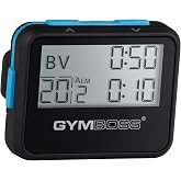 Gymboss Interval Timer and Stopwatch - Black/Blue SOFTCOAT