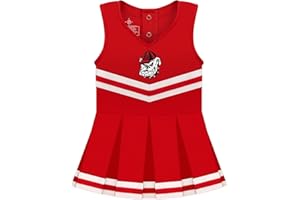 CREATIVE KNITWEAR College Baby NCAA Officially Licensed Cheerleader Bodysuit Dress - Team Logo, Multiple Colors, for Baby Girls - (0-24 Months)