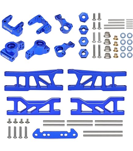 RCYouHott Aluminum Steering Bellcranks & Drag Link Set With Bearings - Upgrade For ECX 1/10 2WD Models (Red) - View #3