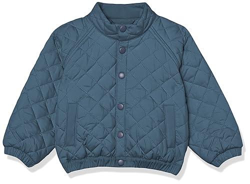 Amazon Essentials Unisex Kids' Lightweight Puffer Jacket (Previously Amazon Aware), Dark Navy, Medium