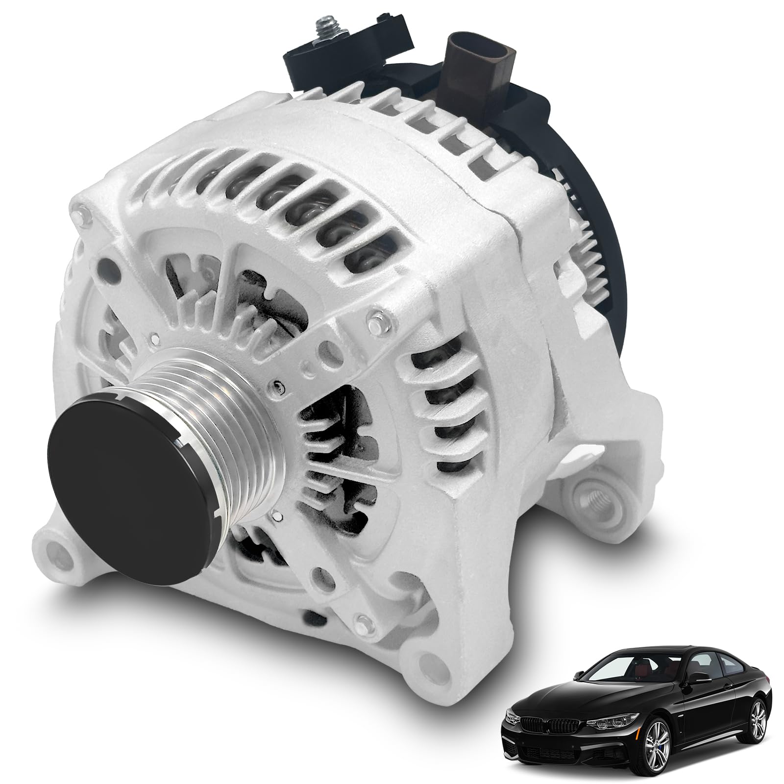 Photo 1 of 12317605061 New Alternator 210A 12V Fit for 2012-2018 BMW 228i 320i 328i 428i 528i X1 X3 X4 M2 Z4 2.0L CW 6-Groove Clutch Pulley #14204