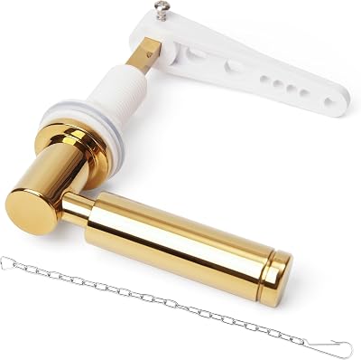 Weielt Toilet Flush Handle Replacement Kit Zinc Alloy Gold Lever Arm