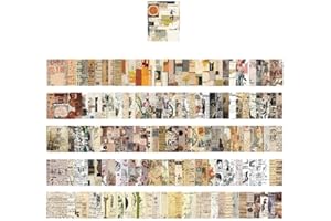 165Pcs Mini Old Book Pages Collage Material Paper Junk Journal Planner Scrapbooking Vintage Decorative DIY Craft Paperb Conve