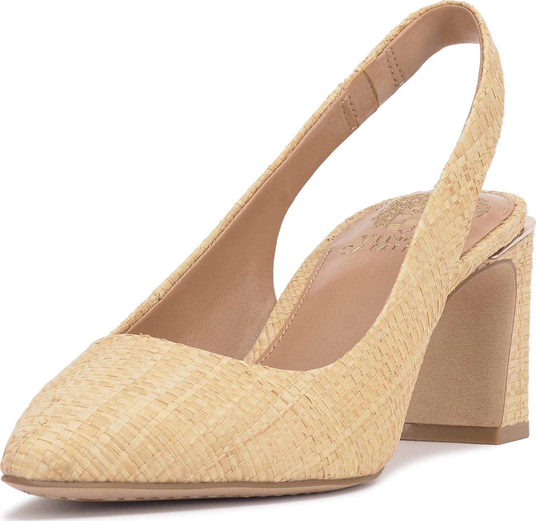 Vince Camuto Women’s Hamden Pump, Golden Sand Raffia, 8