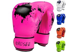 Kids Boxing Glove 6oz 8oz, Youth, Boys and Girls Training Sparring Gloves for Punching Bag, Kickboxing, Muay Thai, MMA, UFC, 