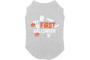 HAASE UNLIMITED My First Halloween - Dog Shirt (Light Gray, X-Small)