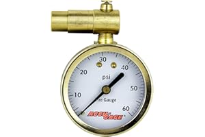 Accu-Gage by Milton Presta Valve Bike Tire Pressure Gauge with Bleeder Valve, for 0-60 PSI - ANSI Certified