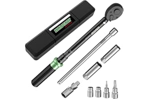 LLAVETOR LLAVETR 3/8 Inch Torque Wrench 4-45ft.lb, Torque Wrench Spark Plug Set 9PCS for Moto, Engine Repair and Maintenance