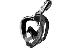 Cressi Adult Snorkeling Full Face Mask - Wide Clear View, Anti-Fog System - Easy Breathing: Safety First - New 2019 - Duke Dry: Designed in Italy: Quality Since 1946