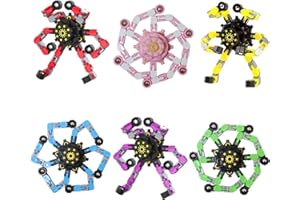 ORIGINAL ECOLOGY 6pcs Transformable Fidget Spinners Children's Advanced Fidget Toys for Stress Relief Ideal Fidget Spinners for Sensory Toys for Boys and Girls with Autism，Party Favors