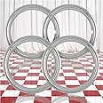 Set of 4 14" Steel Chrome 1 1/2" Deep Wheel Trim Rings