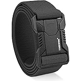 FAIRWIN Tactical Belt Men, 1.5" Stretch Nylon Web Military Hiking Rigger Work Belts with Quick-Release Seatbelt Buckle