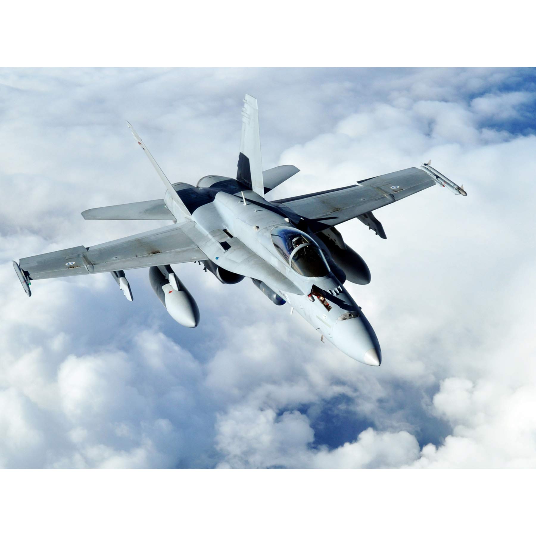 Military Finland F-18 Hornet Jet Fighter Bomber Photo Large Wall Art Poster Print Thick Paper 18X24 Inch