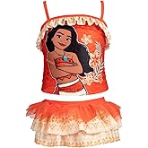 Disney Princess Girls UPF 50+ Tankini Top and Swim Skirt Swimsuit Set Toddler to Big Kid Sizes (2T - 10-12)