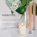 Runmeihe 25Pcs Wood Wicks 5" Candle Wick Kit with 25 Iron Stands for DIY Candles view 2