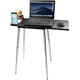 Tabletote Portable Laptop Computer Desk Stand Table Foldable Compact Lightweight Adjustable Height 19-29 inches for Travel Remote Work Home Office School Debate
