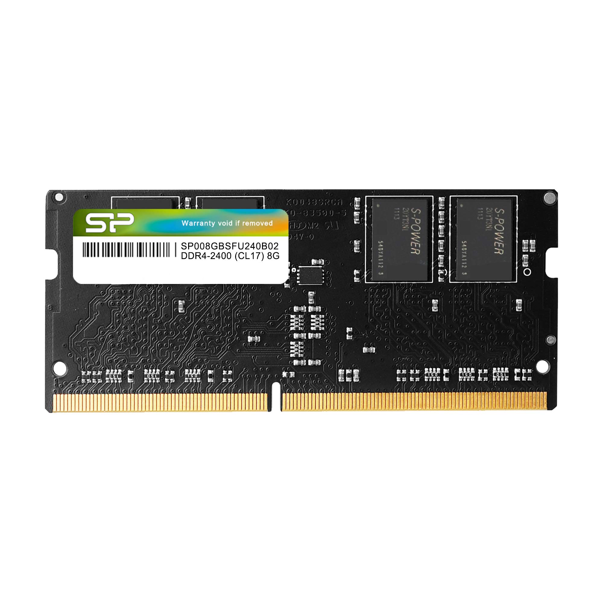 SP Silicon Power 8GB-DDR4-RAM-2400MHz (PC4 19200) 260 Pin SO-DIMM 1.2V Laptop Memory Module - Low Voltage, Single Pack-2400MHz, FBE-SU008GBSFU240B02ED