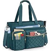 SDYSM Teacher Tote Bag 15.6 inch Laptop Bag Work Bags for Women Nurse Tote Professional Computer Messenger Shoulder Bags Laptop Briefcase for Office, College, Nursing, Dark Green