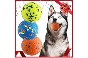 Mankoda Dog Balls, Indestructible Tennis Balls for Dogs, Durable Bouncy Dog Toy Balls for Aggressive Chewers, Interactive Dog Toys for Fetch Game, Lightweight Floating Dog Toys