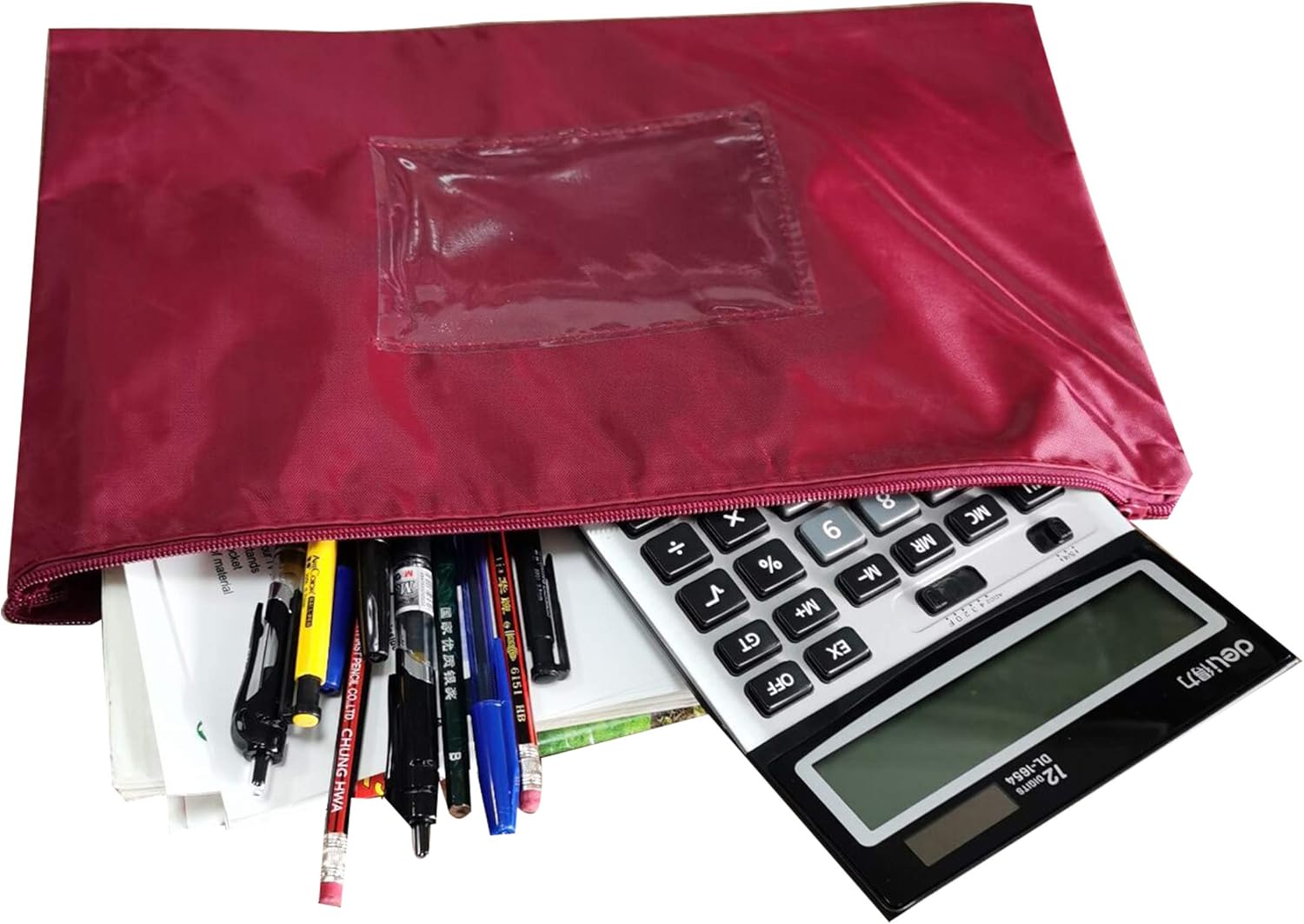 12Pcs Zipper File Bags, Quality Office Filing Documents Storage Bags，A4 Business Zipper File Bags . : Office Products