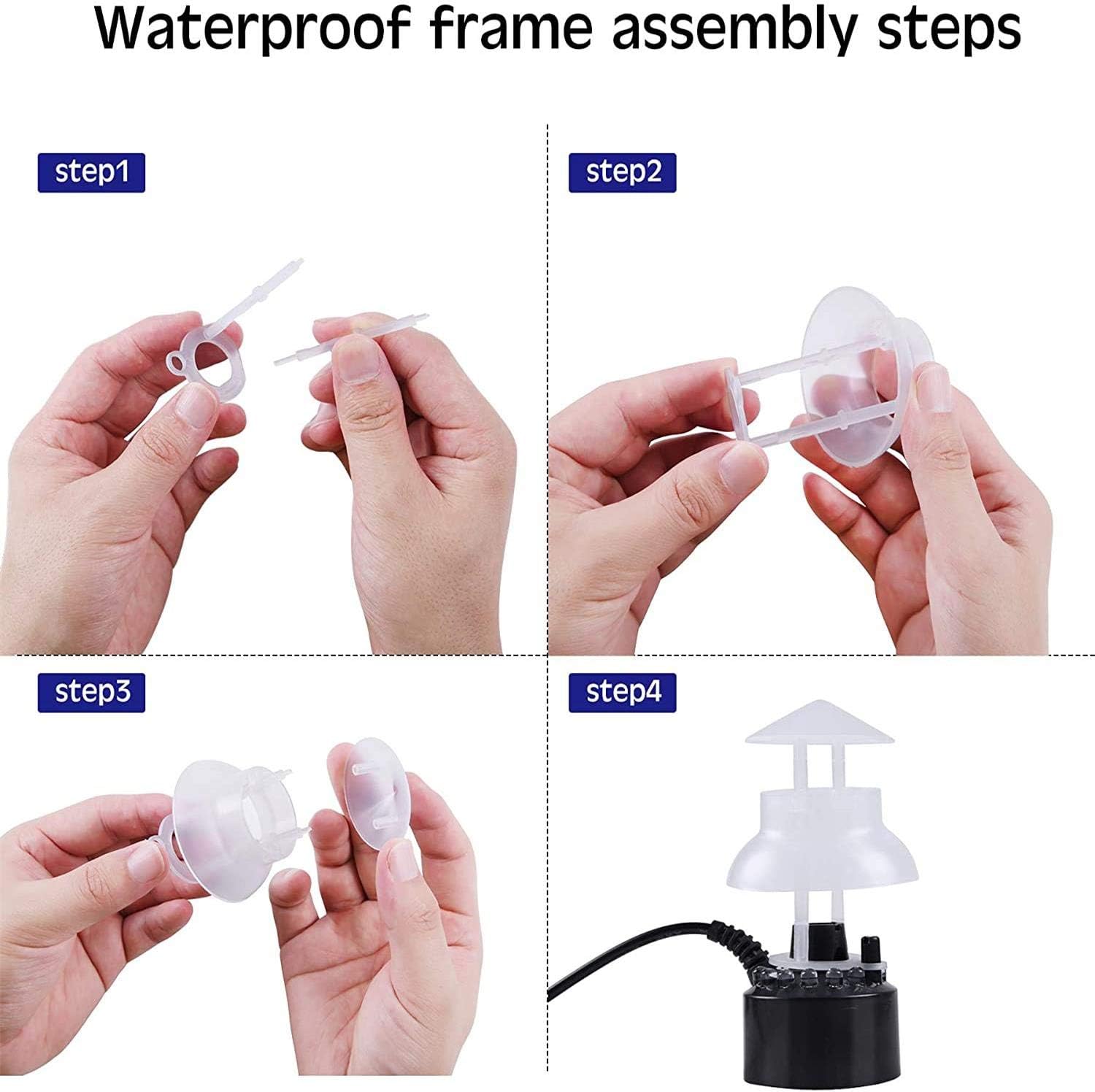 HAIPUSEN Mist Maker, Fog Maker with LED Fogger Water Fountain Pond with Splash Guard, Fog Machine Atomizer for Halloween and Other Holidays: Home & Kitchen