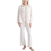 MUK LUKS Quilted Shacket 3 Piece Lounge Set, Long Sleeve T-Shirt, Pajama Pants with Pockets, Matching Jacket