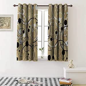 Flyerer Cortina de Ventana Curva con Efecto cremoso y Efecto artístico