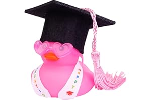 MuMyer Graduation Rubber Duck Car Ornaments, Duck Car Dashboard Decorations for Graduation Gift with Mini Sunglasses Graduate Hat and Sash(G5)