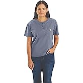 Carhartt Women's 106813 Women's Loose Fit Short-Sleeve Heavyweight Henley T-Shi