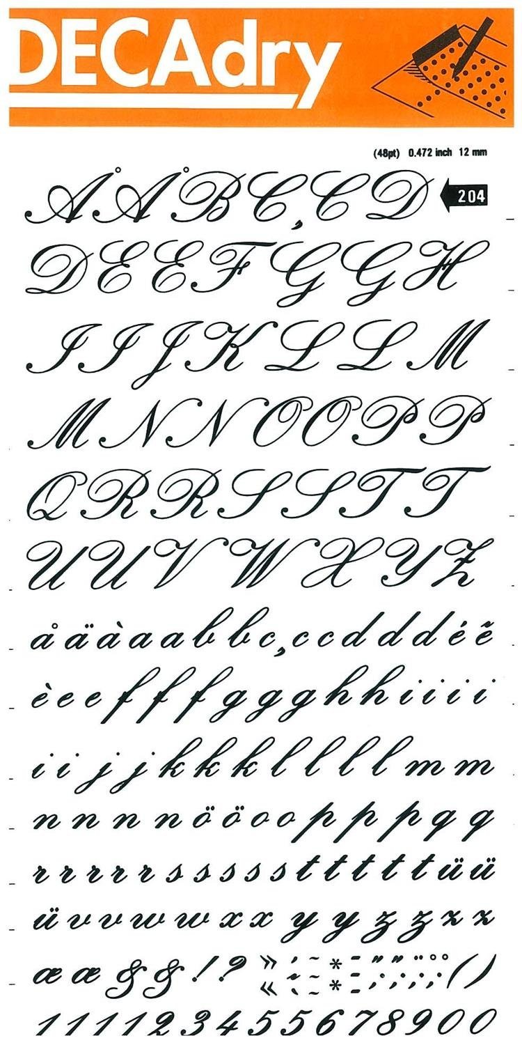 Transferable Letters and Numbers, Black, Super Letters and Numbers, 12 mm, Black