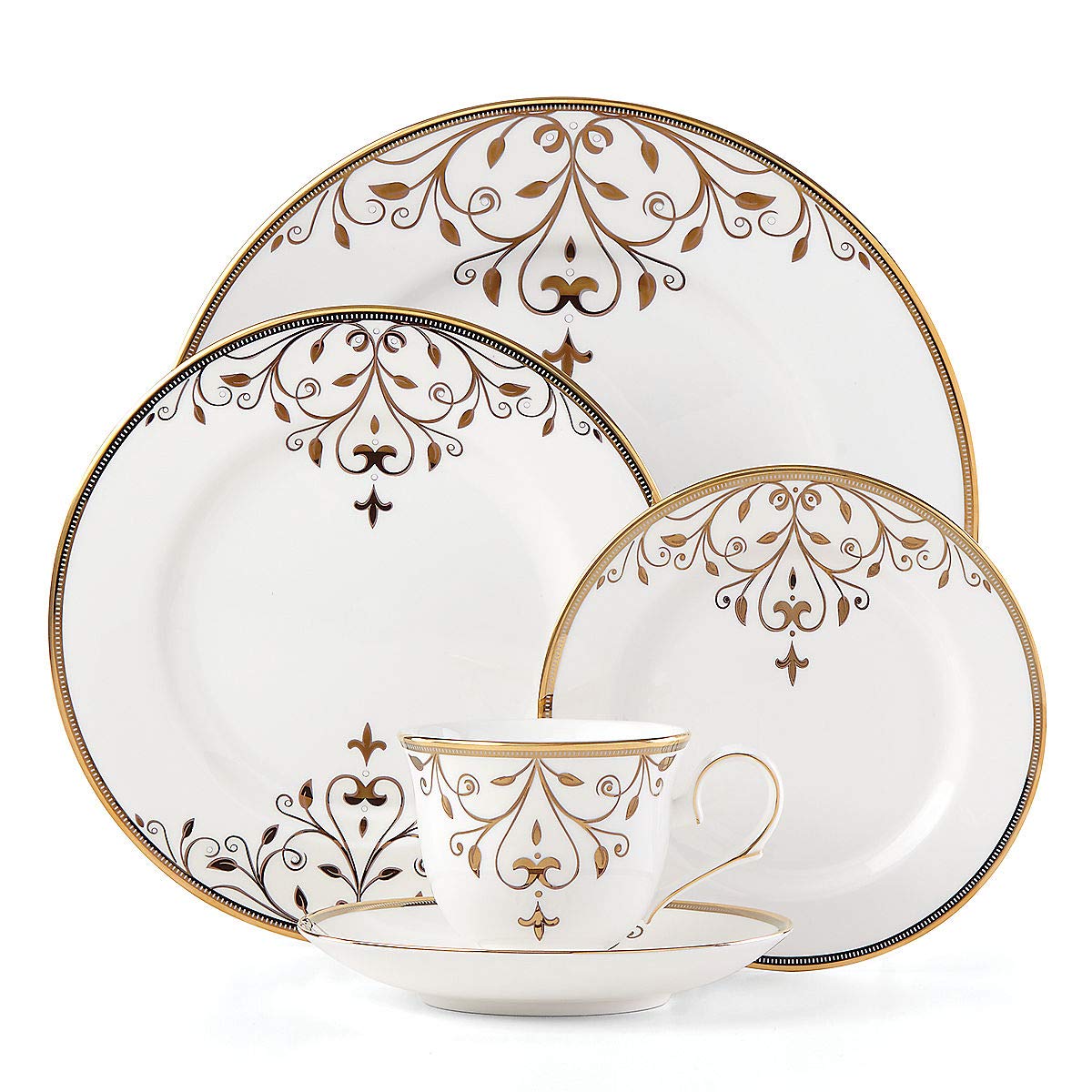 Lenox 888218 Opal Innocence Scroll Gold 5 Piece Place Setting