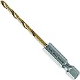 BOSCH TI2134IM 1-Piece 7/64 In. x 2-5/8 In. Titanium Nitride Coated Metal Drill Bit Impact Tough with Impact-Rated Hex Shank Ideal for Heavy-Gauge Carbon Steels, Light Gauge Metal, Hardwood