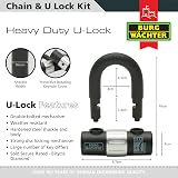 Burg-Wächter 3M Sold Secure Gold U Lock Kit Black 10mm Chain view 3