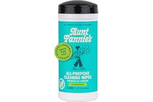 Aunt Fannie's Natural Cleaning Vinegar Wipes, Multipurpose Surface Cleaner, Eucalyptus Scent, 35 Count (Pack of 1)
