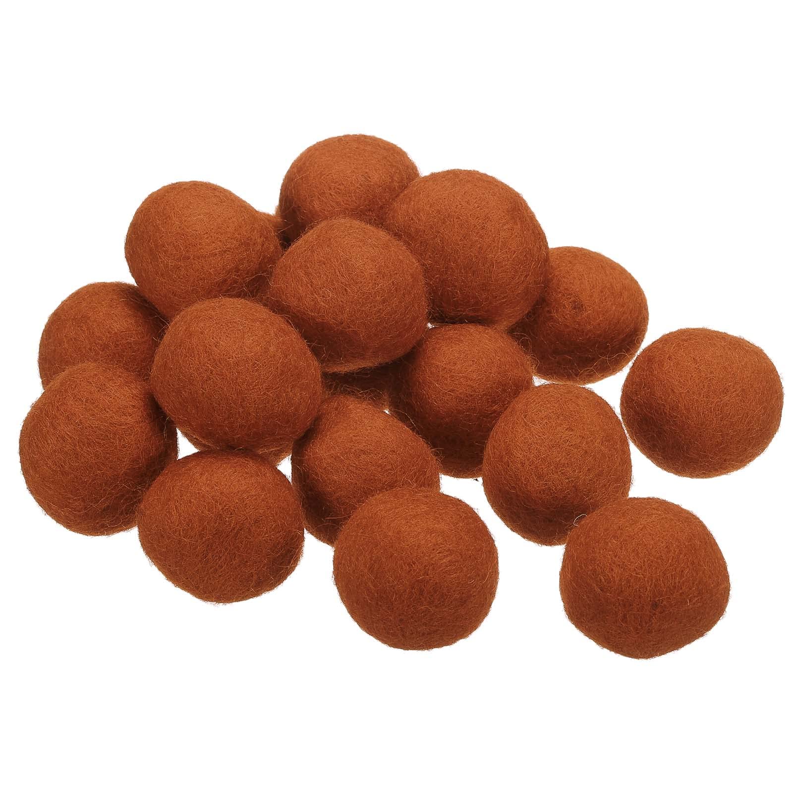PATIKIL Wool Felt Balls Beads Wool Felting Pom 3cm 30mm Dark Brown for Home Crafts Handcrafts Project DIY Pack of 20