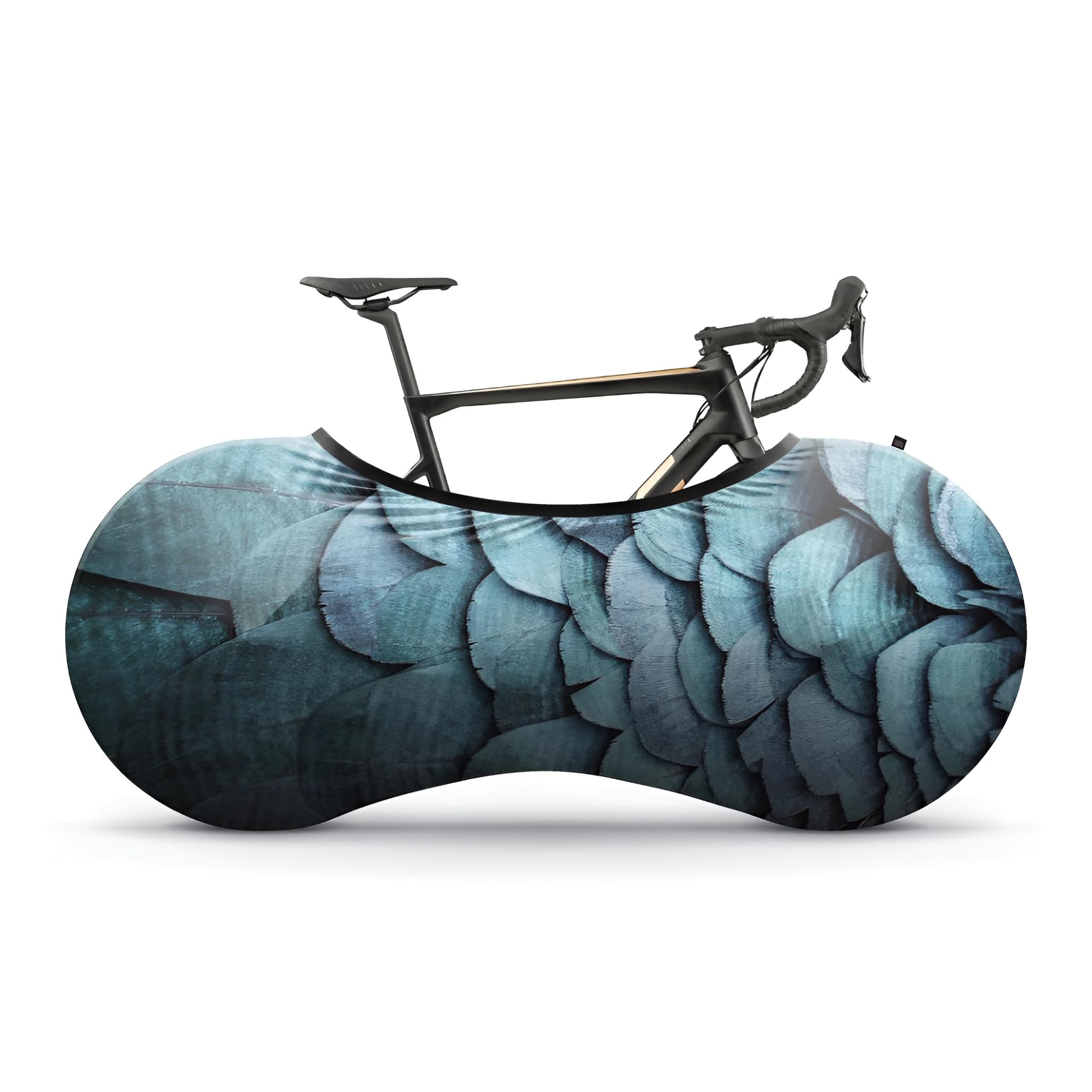 Velo Sock Bicycle Indoor Cover for Storage and Transportation, Stretchy Dirt Proof Fabric, Bike Travel Protection Cover – Feathers