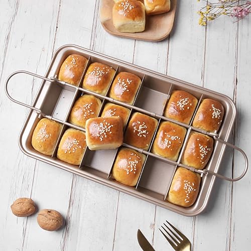 Brownie Pan with Dividers, Non Stick Brownie Baking Pan, 18 Pre