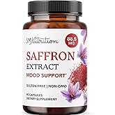 Saffron Supplements 88.5mg | 3-Month Supply | Pure Saffron Extract Capsules for Mood, Focus, Eye Health & Energy Balance Support | Crocus Sativus Extract | Gluten-Free & Non-GMO | 90 Capsules