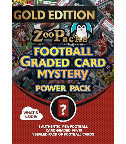 Amazon.com: PSA Football Graded Card Mystery Pack | PSA Graded Football Card  | Grade 8+ Guaranteed | Contains One Graded Vintage, Rookie, Legend or  Current Star