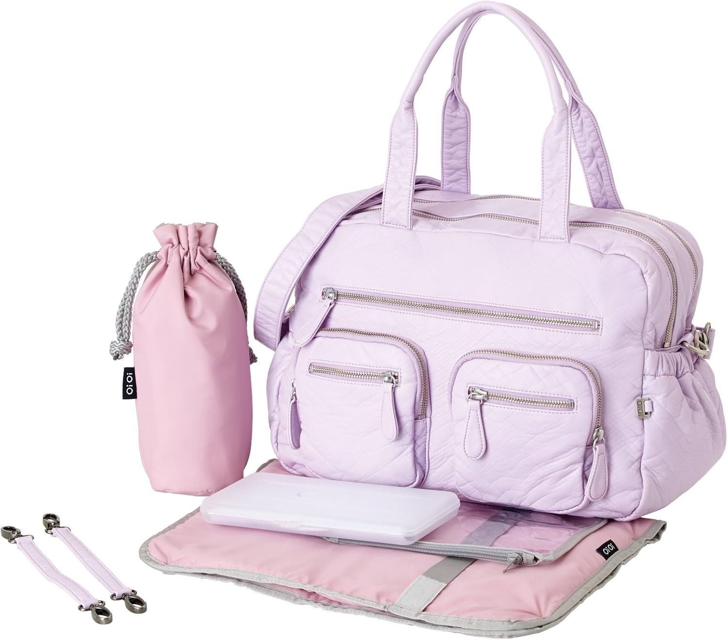 lilac diaper bag