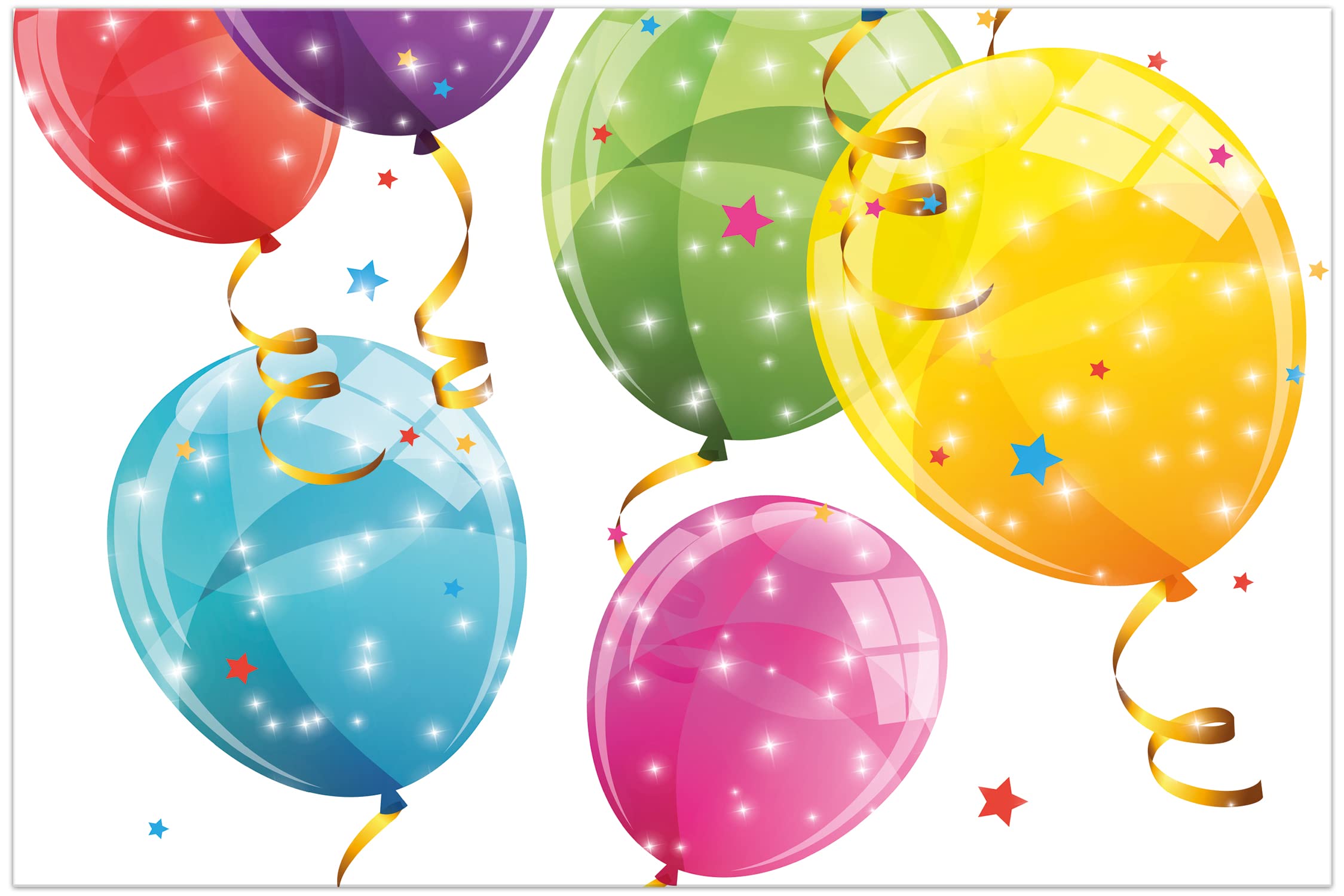 Procos 88151 – Tablecloth, Sparkling Balloons, 120 x 180 cm, Plastic, Birthday, Theme Party