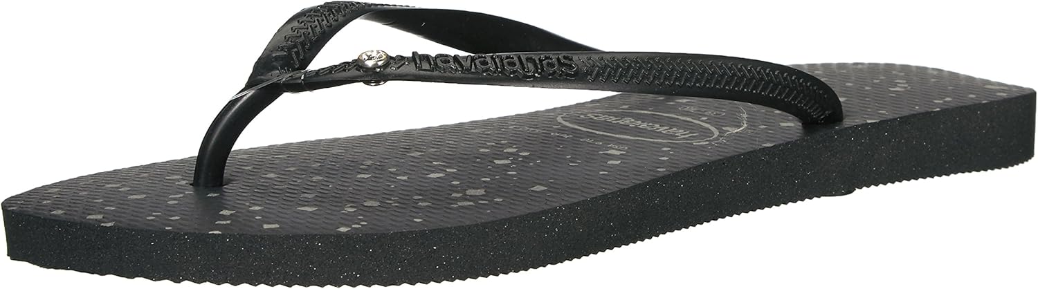 havaianas slim glitter black