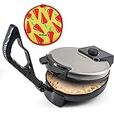 10inch Roti Maker by StarBlue with FREE Roti Warmer and Removable Handle - The automatic Stainless Steel Non-Stick Electric machine to make Indian style Chapati, Tortilla, Roti AC 110V 50/60Hz 1200W