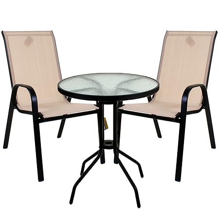 Marko Outdoor Cream Textoline Garden Furniture Set Outdoor Patio