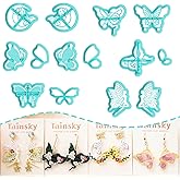 TAINSKY Butterfly Polymer Clay Cutters, 14 Shapes Earring Cutters for Polymer Clay Making
